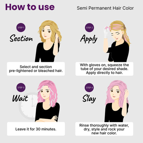 How to use 2.Oh! Pastel Pink Semi-permanent Hair Color