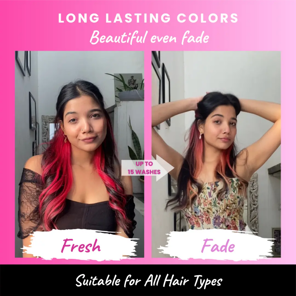 2.Oh! Fresh and Fade After the use of Pink Semi-Permanent Hair Color 100ml
