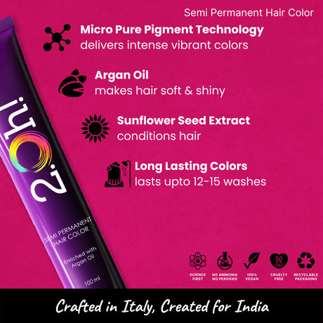 2.Oh! Pink Semi-permanent Hair Color 100ml with Argan Oil and Sunflower Seed Extract