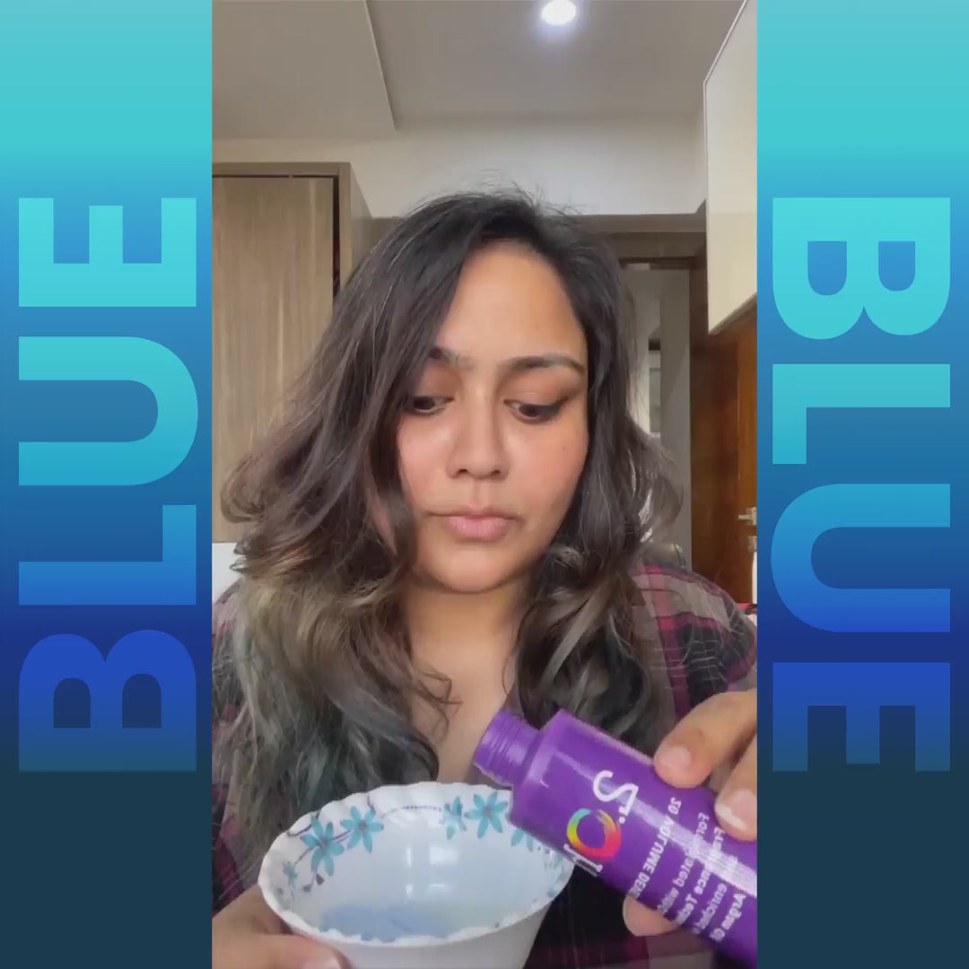 Blue Semi Permanent Hair Color 100ml