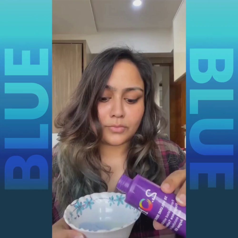 Blue DIY Combo : Hair Bleach Kit + Semi Permanent Hair Color