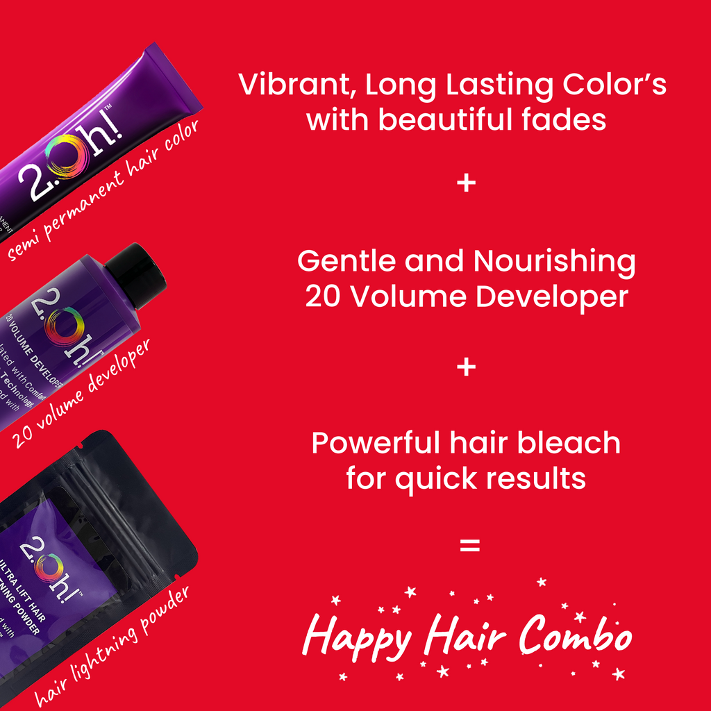 2.Oh! Red Semi-permanent Hair Color, Volume developer, and Hair Lightning Power