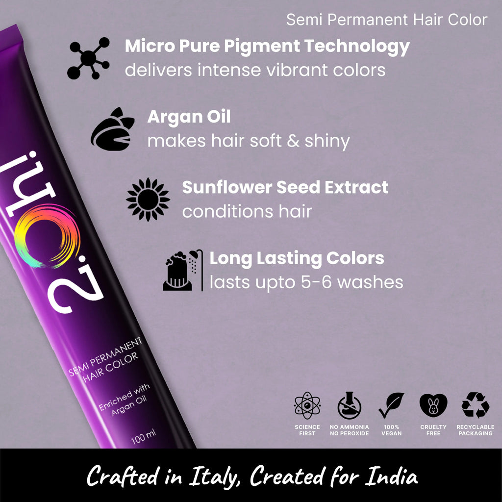 2.Oh! Steel Semi-permanent Hair Color 100ml with Argan Oil and Sunflower Seed Extract