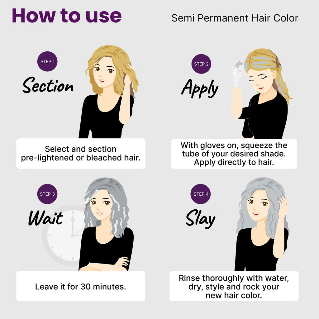 How to use 2.Oh! Steel Semi-permanent Hair Color