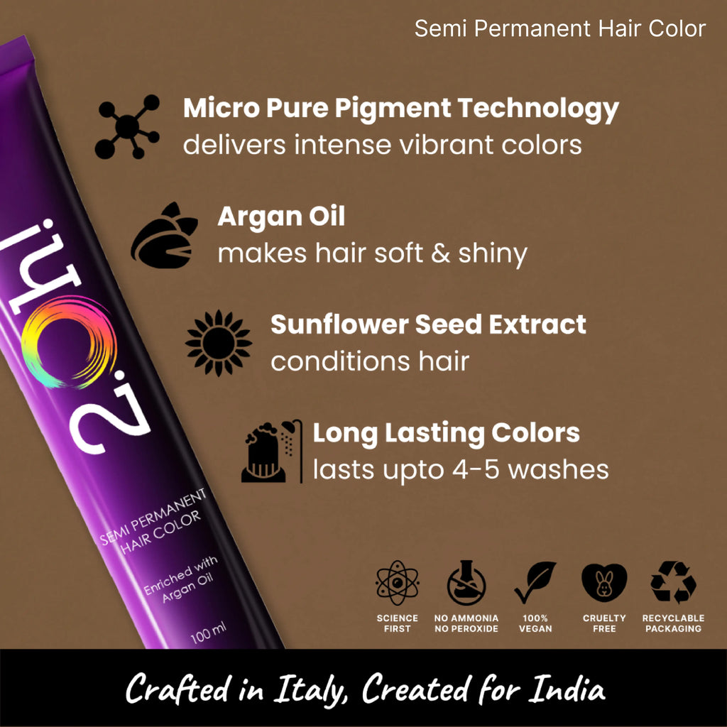2.Oh! Toffee Semi-permanent Hair Color 100ml with Argan Oil and Sunflower Seed Extract