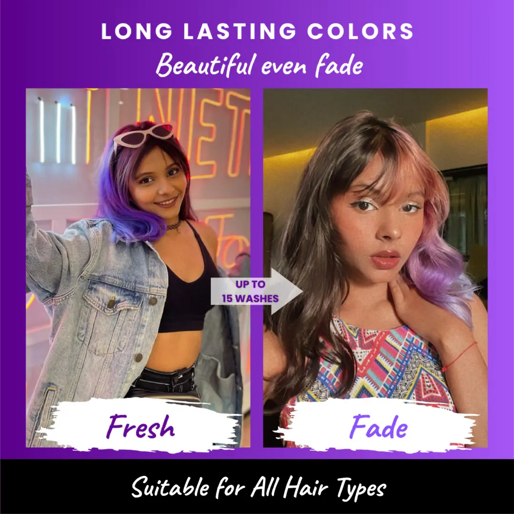 2.Oh! Fresh and Fade After the use of Violet Semi-Permanent Hair Color 100ml